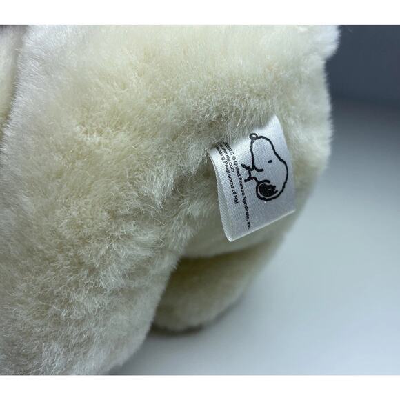 Vintage Sun Hing Snoopy Plush Peanuts 7” Brown Cream Blue Scarf Stuffed Dog - Picture 10 of 12